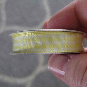 Yellow plaid crafting Ribbon New